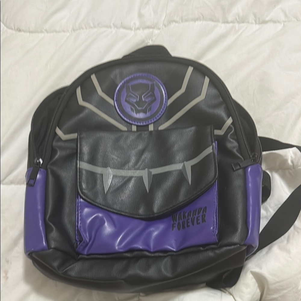 Wakanda Forever Black and Purple Backpack